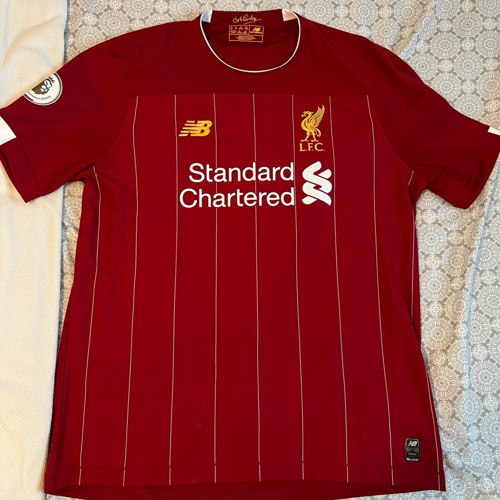 Size XL New Balance Liverpool FC 2019-2020 Premier League Champions jersey.